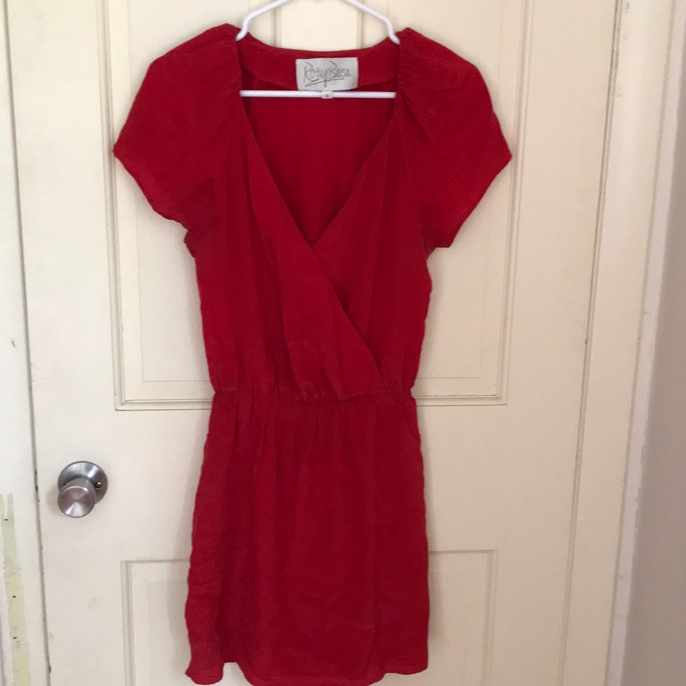 Red silk Rory Beca dress
